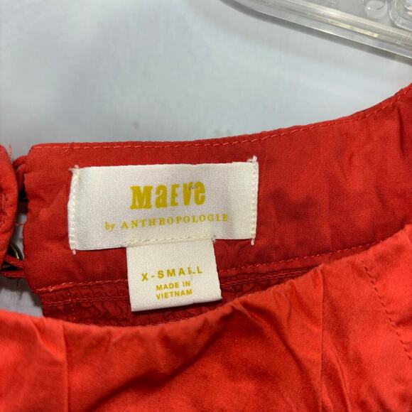 Maeve Anthropologie Jessie Smocked Swing Blouse Size XS - Picture 4 of 16